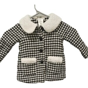 Max Studio Kids Black and White Houndstooth Pea Coat